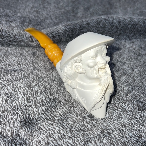 HAND CARVED MEERSCHAUM PIPE ASIAN VINTAGE - Picture 3 of 16